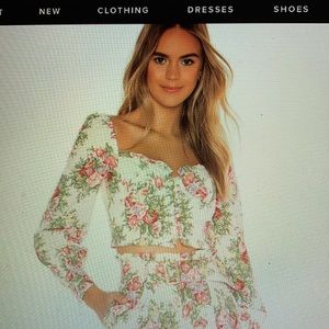 Majorelle floral crop top